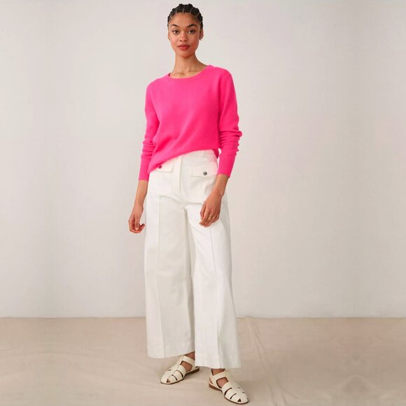 NEW! InCashmere 100% Cashmere Pink Pull over Sweater, Size S - Picture 3 of 16